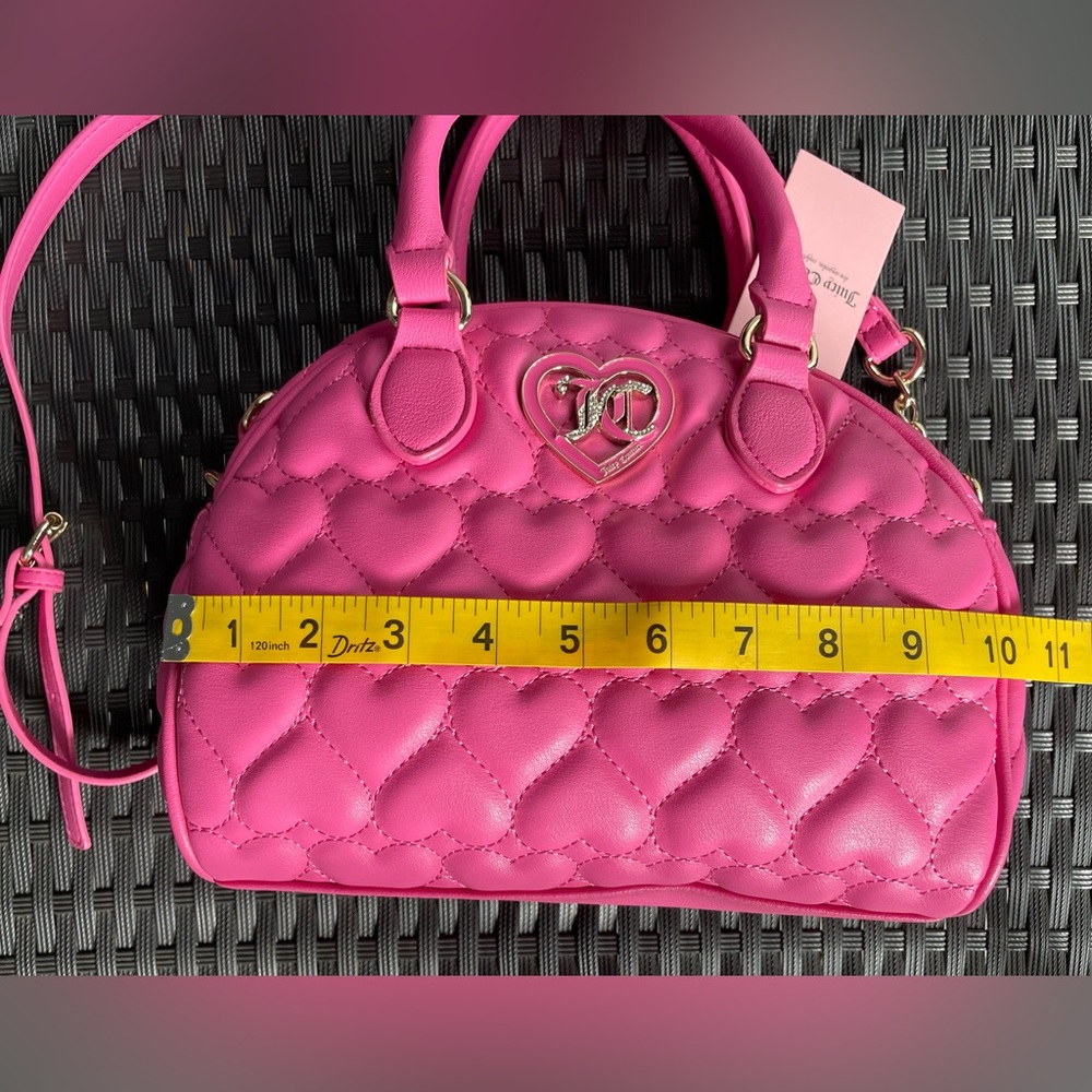 JUICY COUTURE BAG,Juicy Couture Vibrant Pink Heart Crossbody Bag - Picture 3 of 16